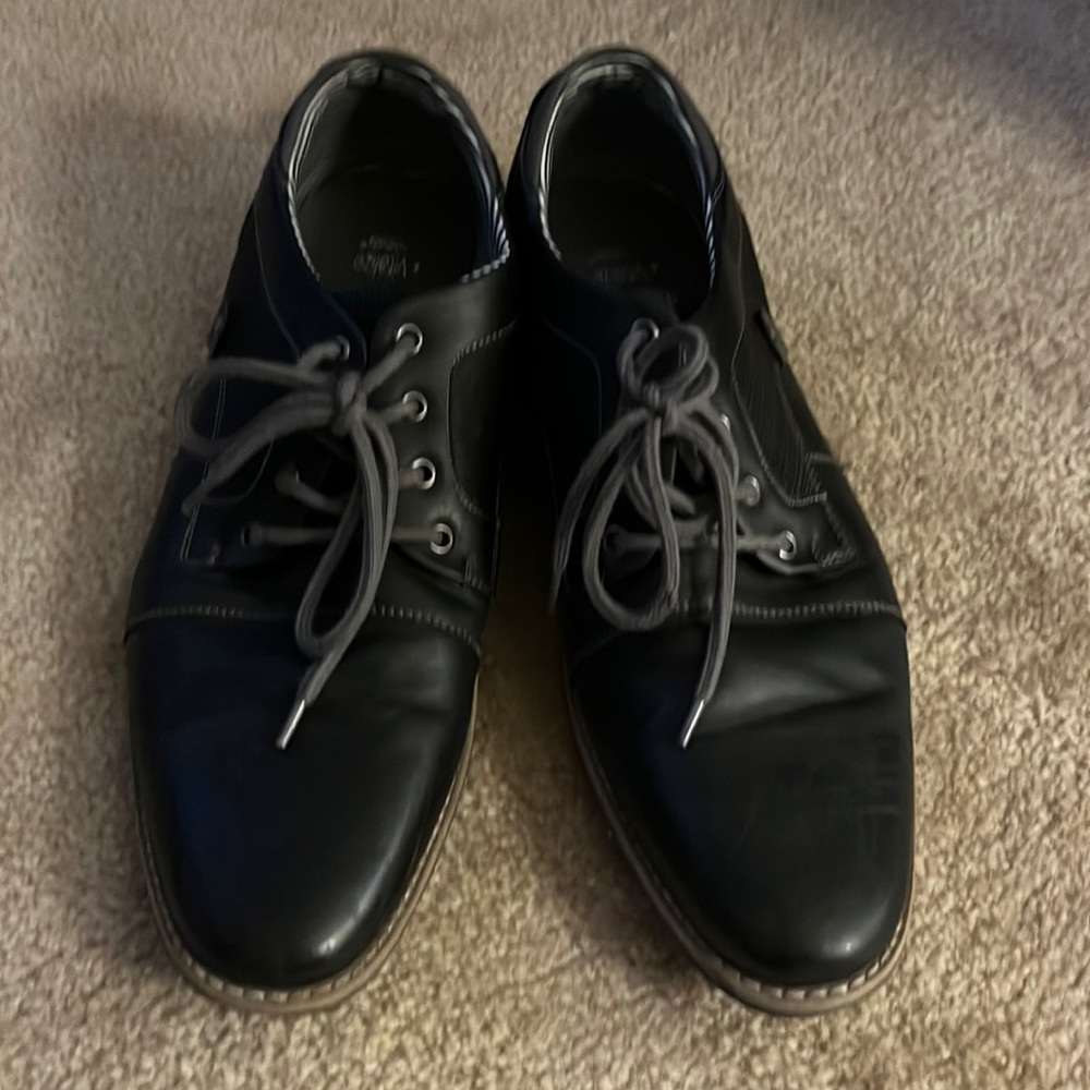 Distressed lace up dress shoes